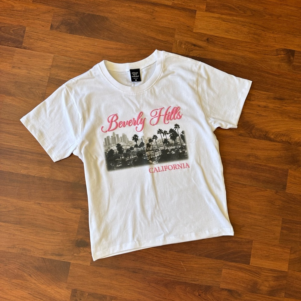 Beverly Hills California Puff Print Baby Tee